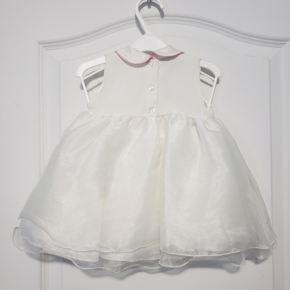 White and Pink Baby Girl Dress - Picture 2 of 2
